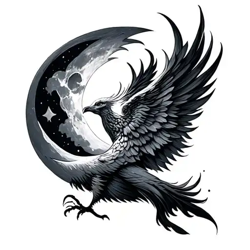 Phoenix And Moon