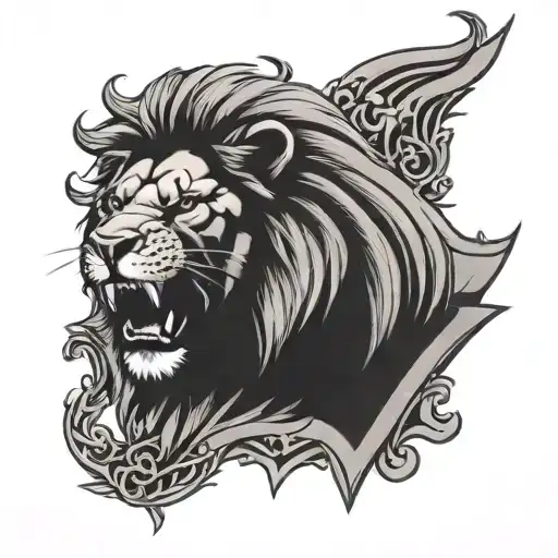 Arm Band With Lion Roaring
