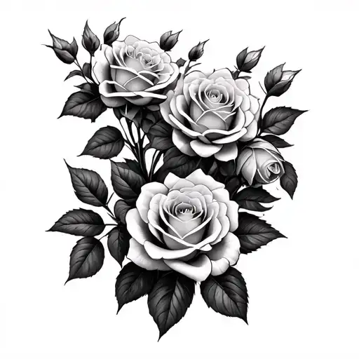 Rose Bushes Stalking Prey Under Full