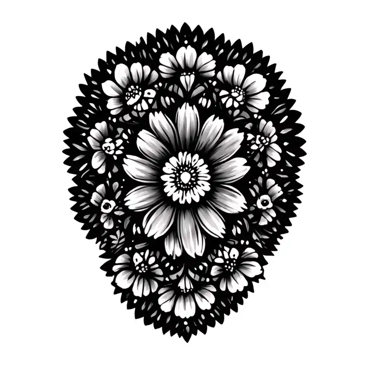 Mandala With Birth Flowers For January July And November