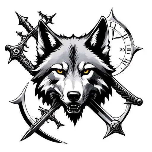 Wolf Face And Time And Sword
