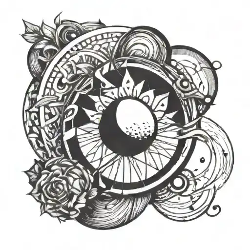Minimalis Style Tattoo Design Featuring Broken Circle