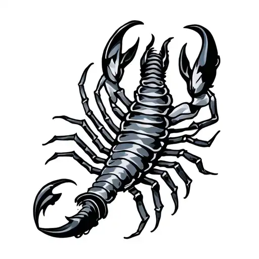 Colorful Scorpio Zodiac Sign Intertwined