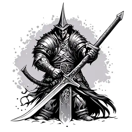 Warrior Wielding A Sword