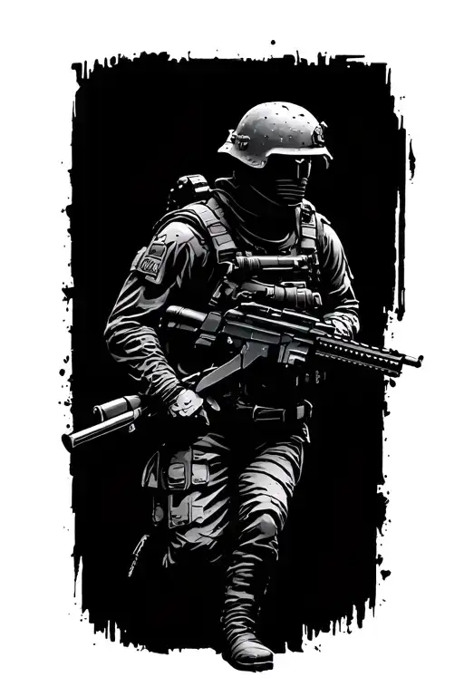 Lone Soldier Silhouette