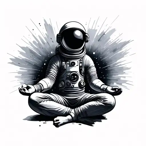 Astronaut Meditating
