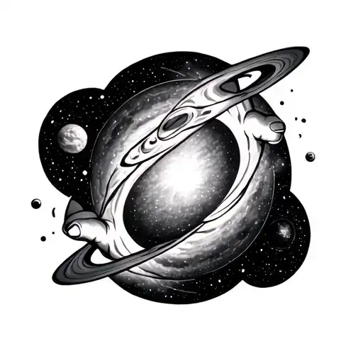 Sudarshan Chakra Planets Galaxy Universe Handofgod