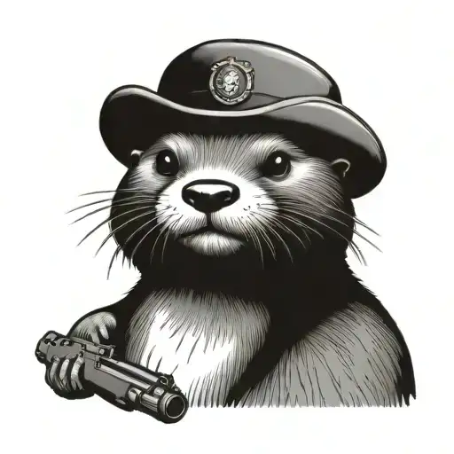 Otter With Gun