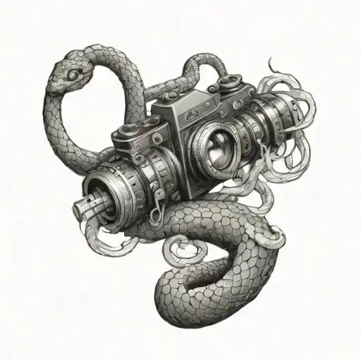 Snake With Many Heads And Cameras