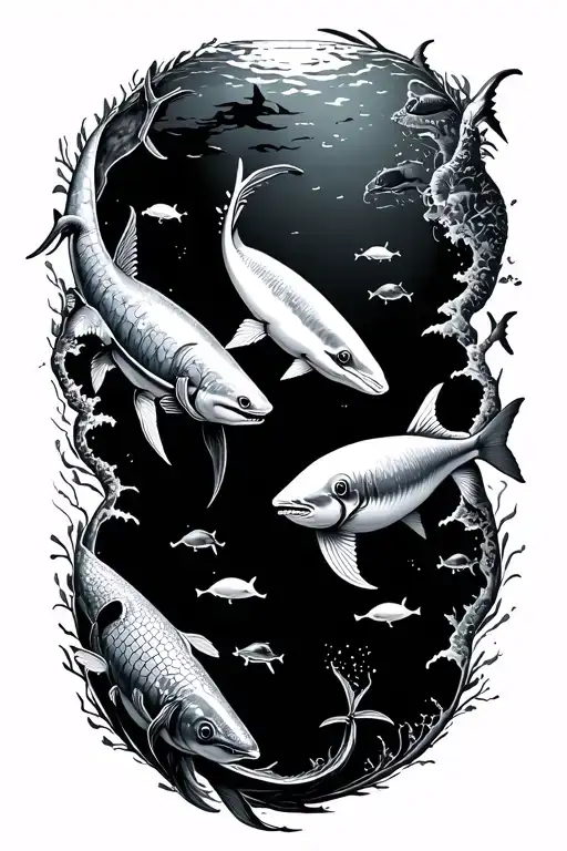 Map With Marine Animals