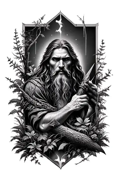 Full Arm Lord Of The Rings Style With Lots Of Nature