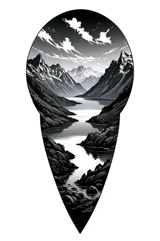 Ala Kul Lake Surrounded By Mountains