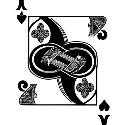 Jack Of Spades Card Design Featuring Symbols