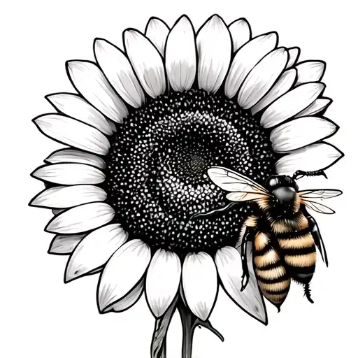 Juat Breathe Daisy Sunflower Bee