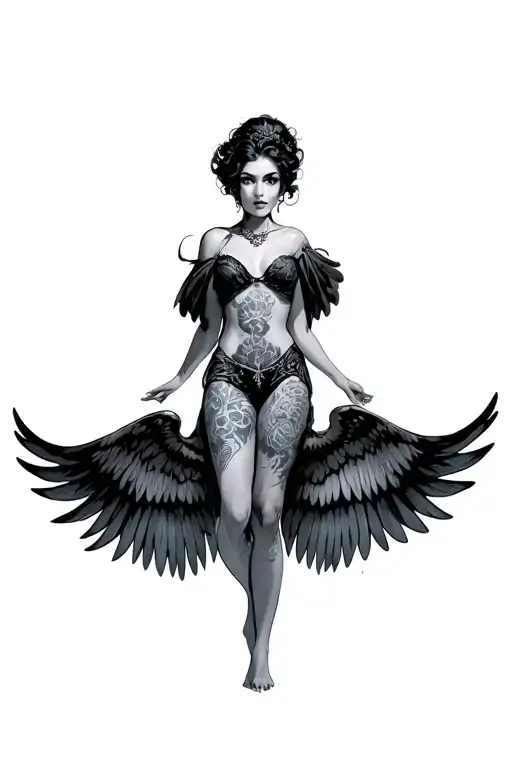 Aquanette With Wings Spread Wide