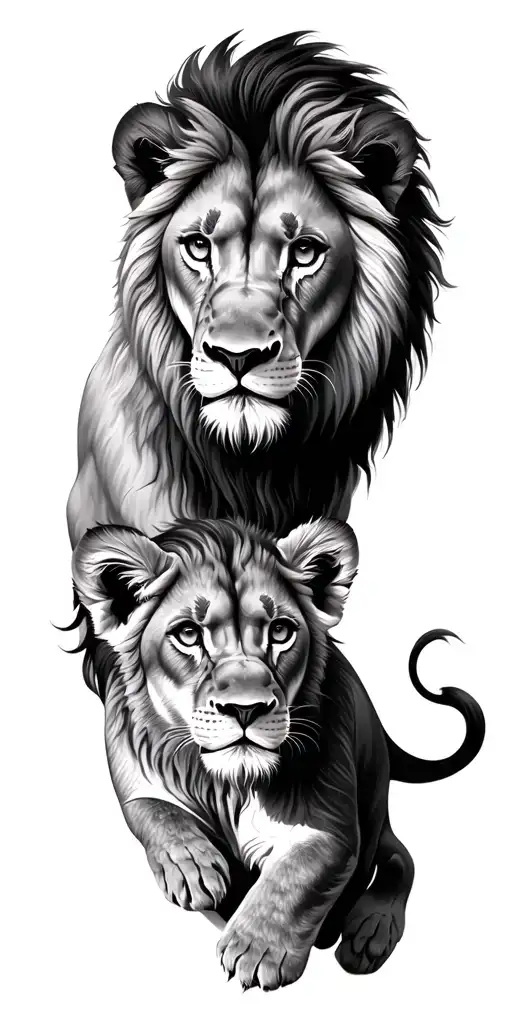 Lion And Cub