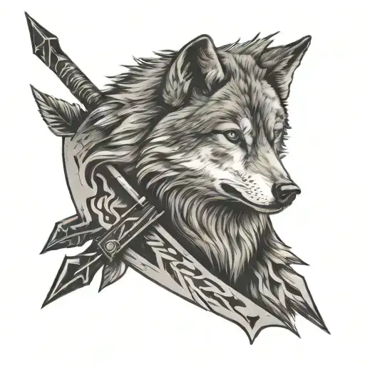 Wolf Shot With Arrows
