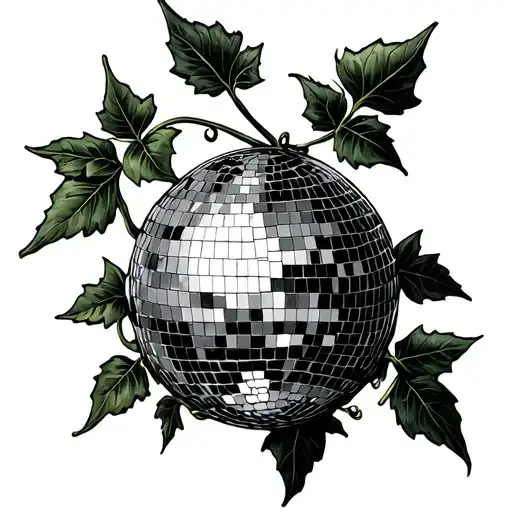 Small Ivy Plant Wrapping A Mirrorball Taylor Swift Lyrics