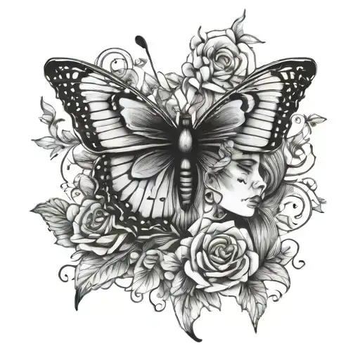 Butterfly With Girl Self Love You