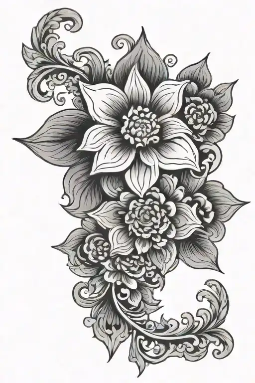Symmetrical Floral Design