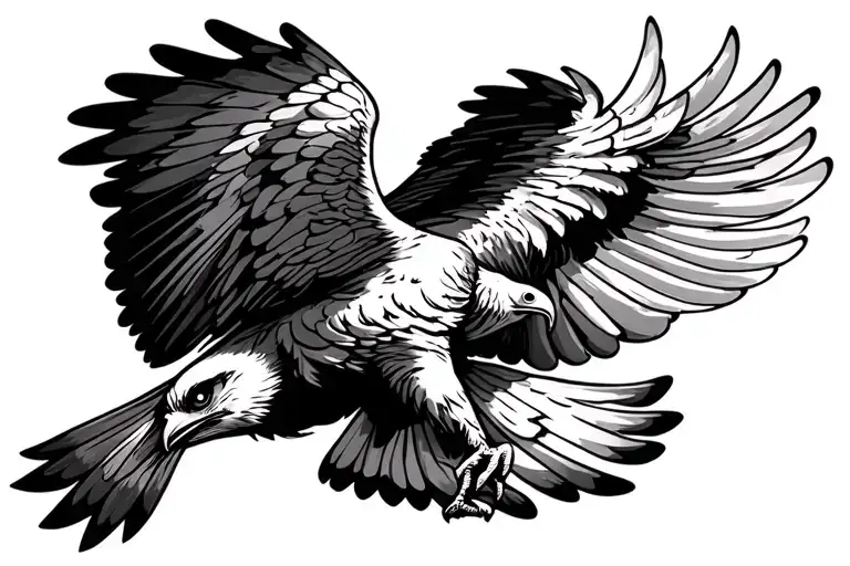 Hawk Flying And Looking