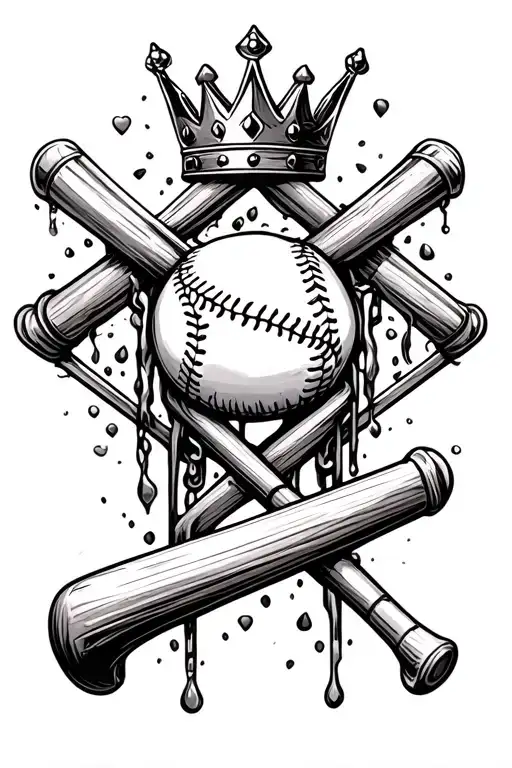 Crown Hanging From A Baseball Bat