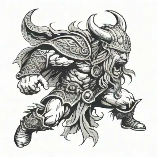 Viking Warrior Screaming