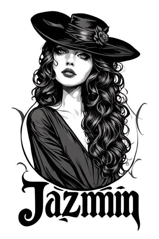 Jazmin Cursive Font With Goth Style