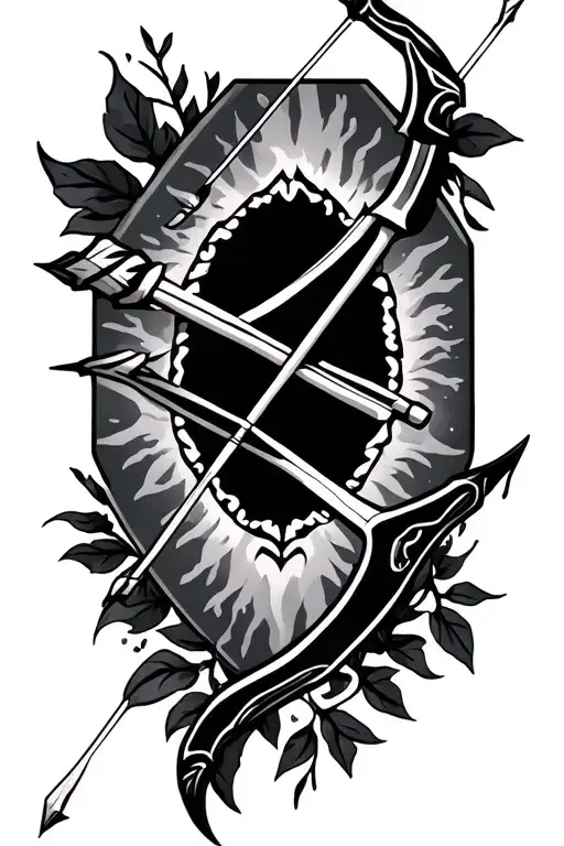 Long Bow And Arrow Design