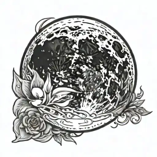 Moon Tattoo Design