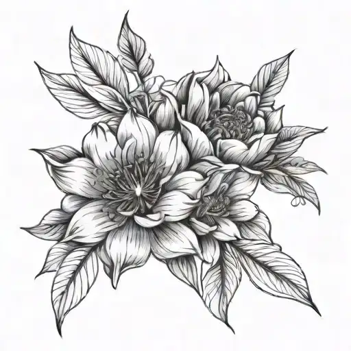 Vegetal Line Flower Blooming