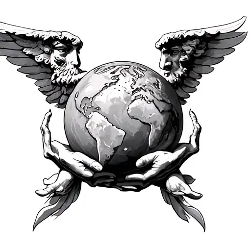 Atlas Greek God Holding The World