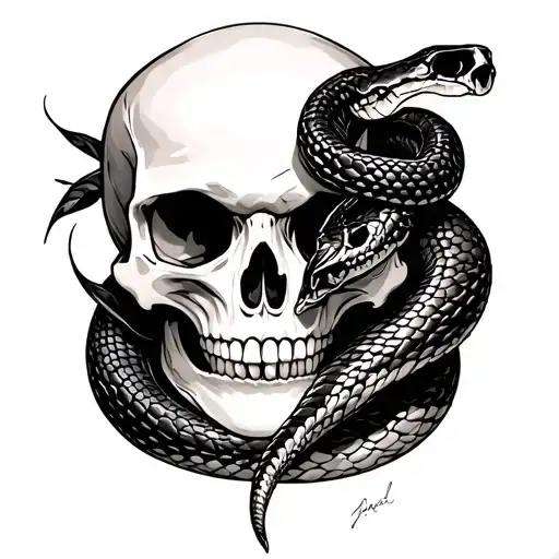 Skull And Snake