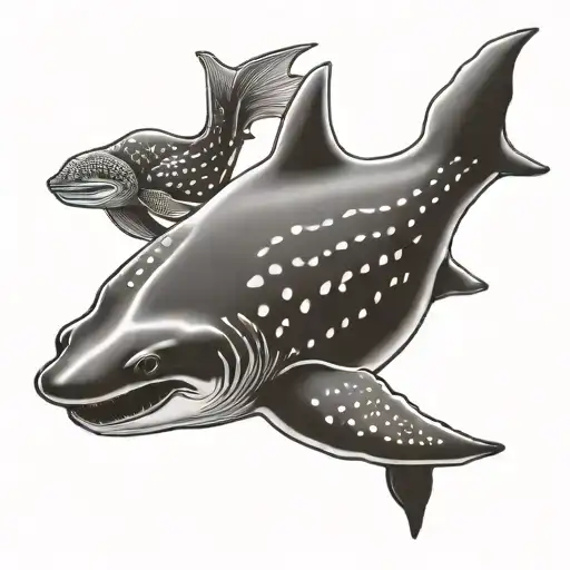 Whale Shark Manta Ray And Turtle