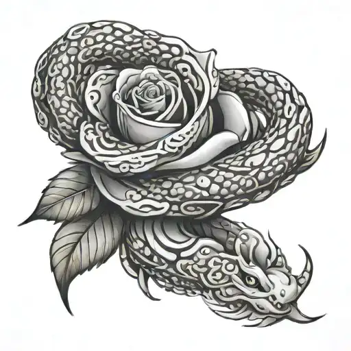 Rose Serpent Coiled