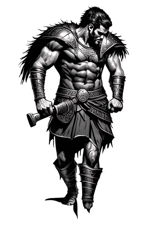 Gladiator Tattoo Design