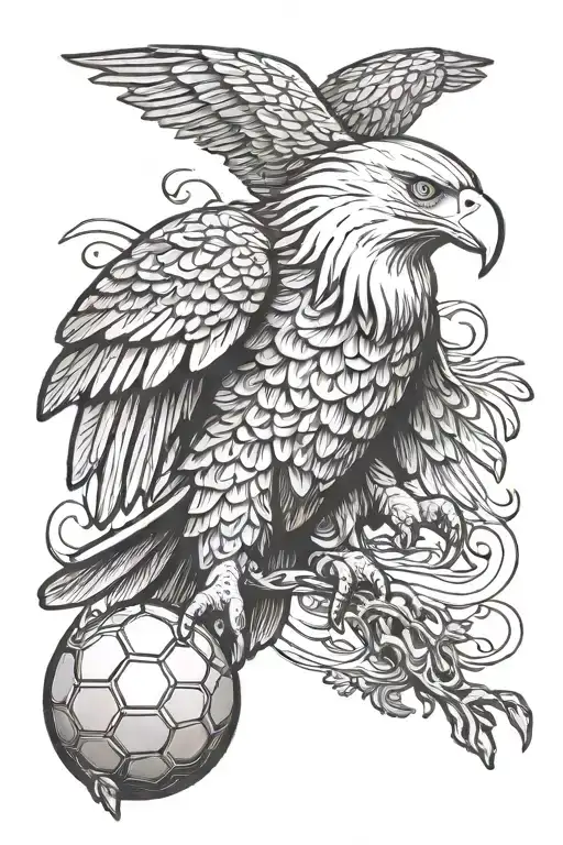 Bald Eagle With Greek Mythology And Soccer