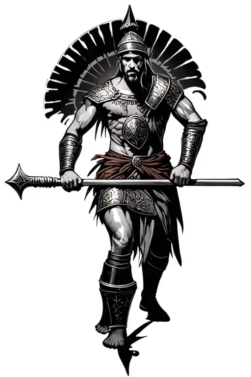 Roman Gladiator Fighting