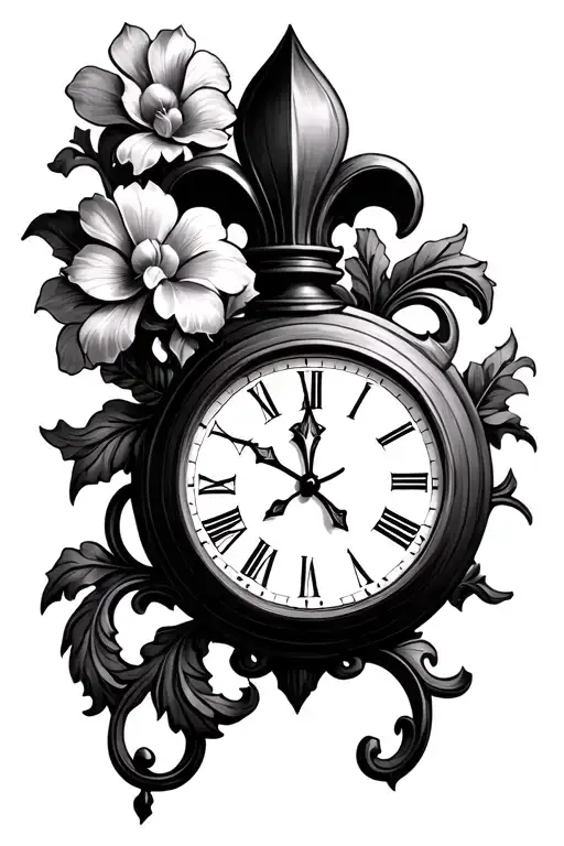 Fleur De Lys Clock