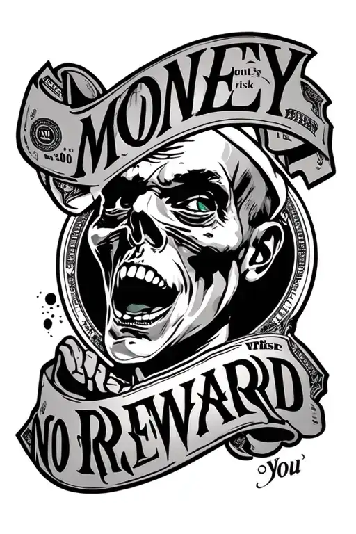 Money The Words No Risk No Reward You Gangster Thema