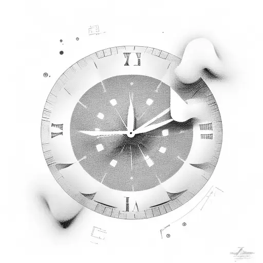 Clock Or Time Slipping Through Fingers