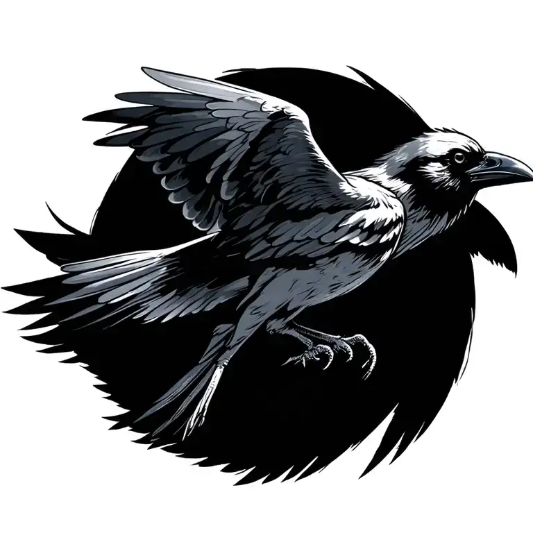 Raven Flying