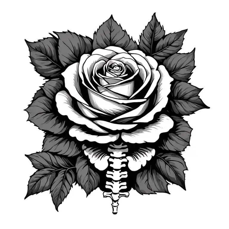 Symbol An Operation For Scoliosis And A Rose