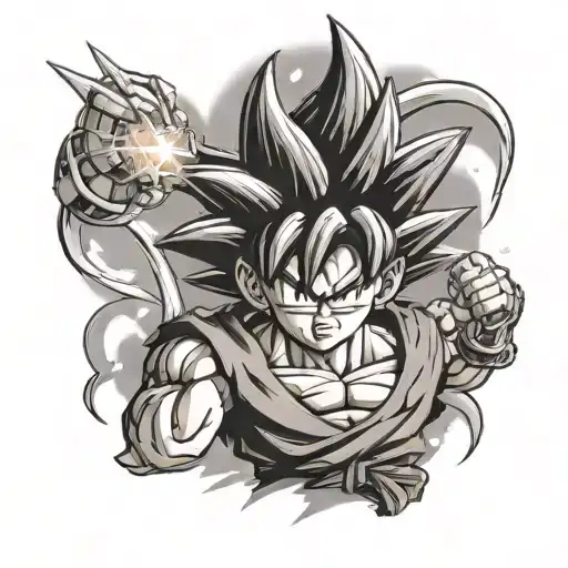 Son Goku With A Lightssaber