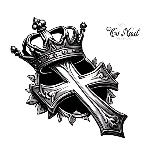Cross Nail Cross With Crown