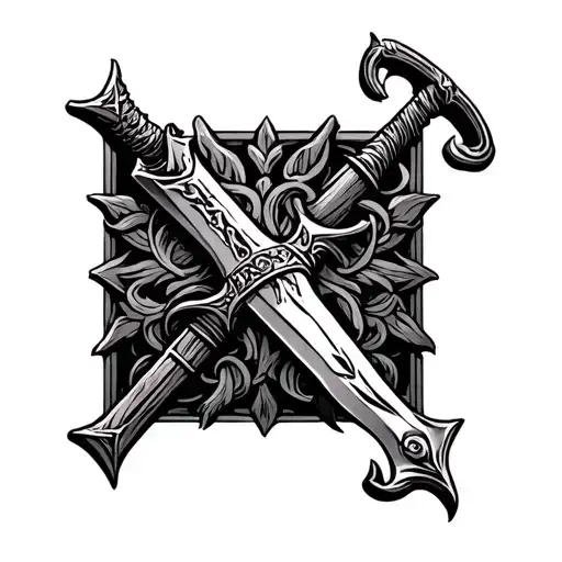 Scottish Claymore With Clan Cameron War Cry