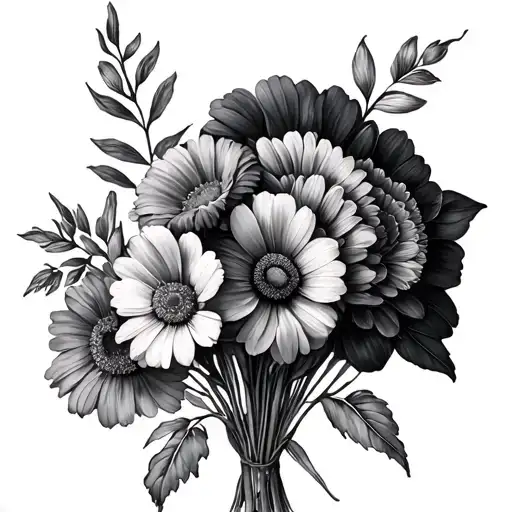 8 Birth Month Flowers Bouquets All Blended Together