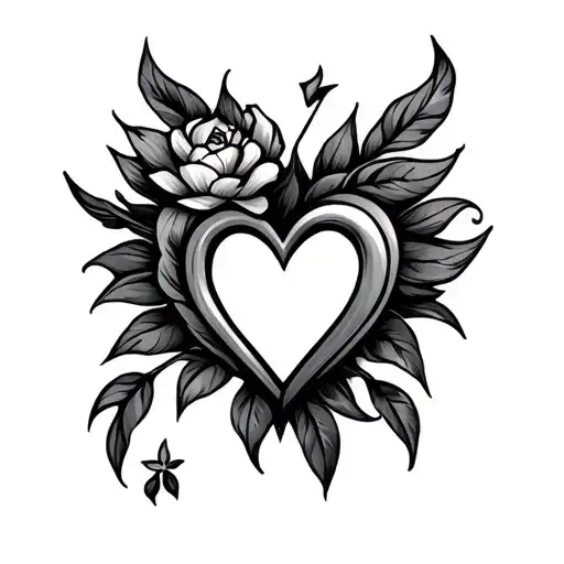 Sjb With A Love Heart Shape