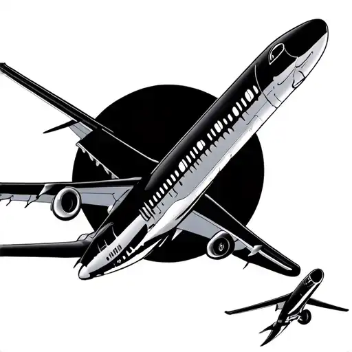 Passenger Airplane And Cars Driving