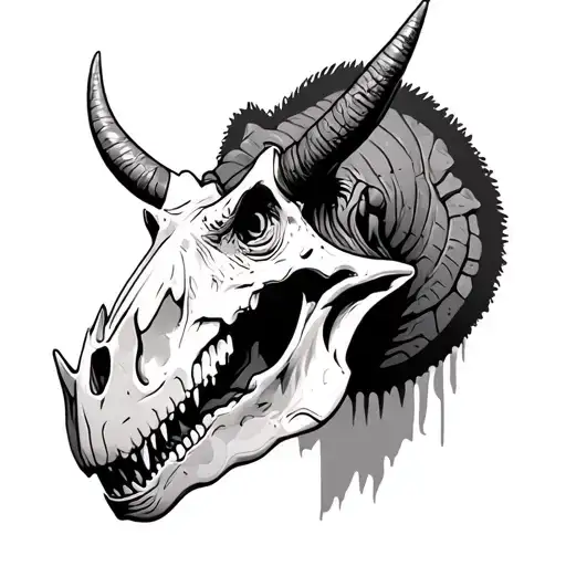 Triceratops Skull Profile